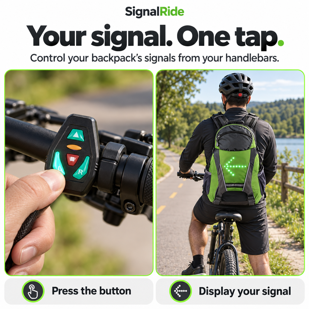 SignalRide – LED Turn Signal Backpack