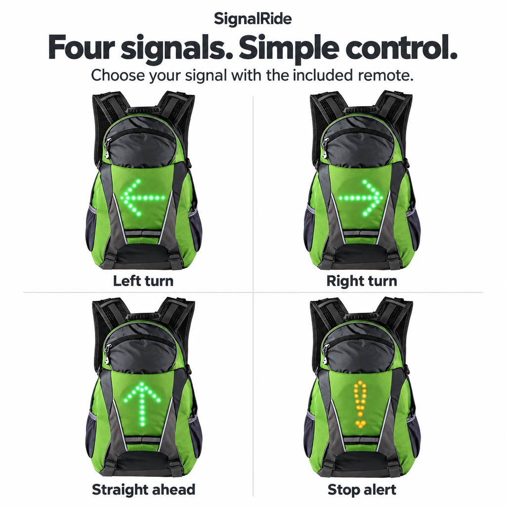 SignalRide – LED Turn Signal Backpack