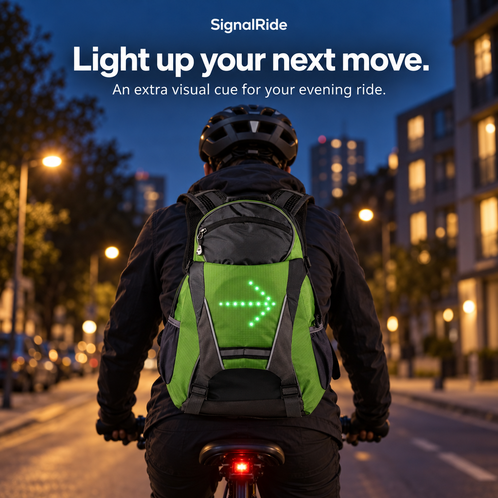 SignalRide – LED Turn Signal Backpack