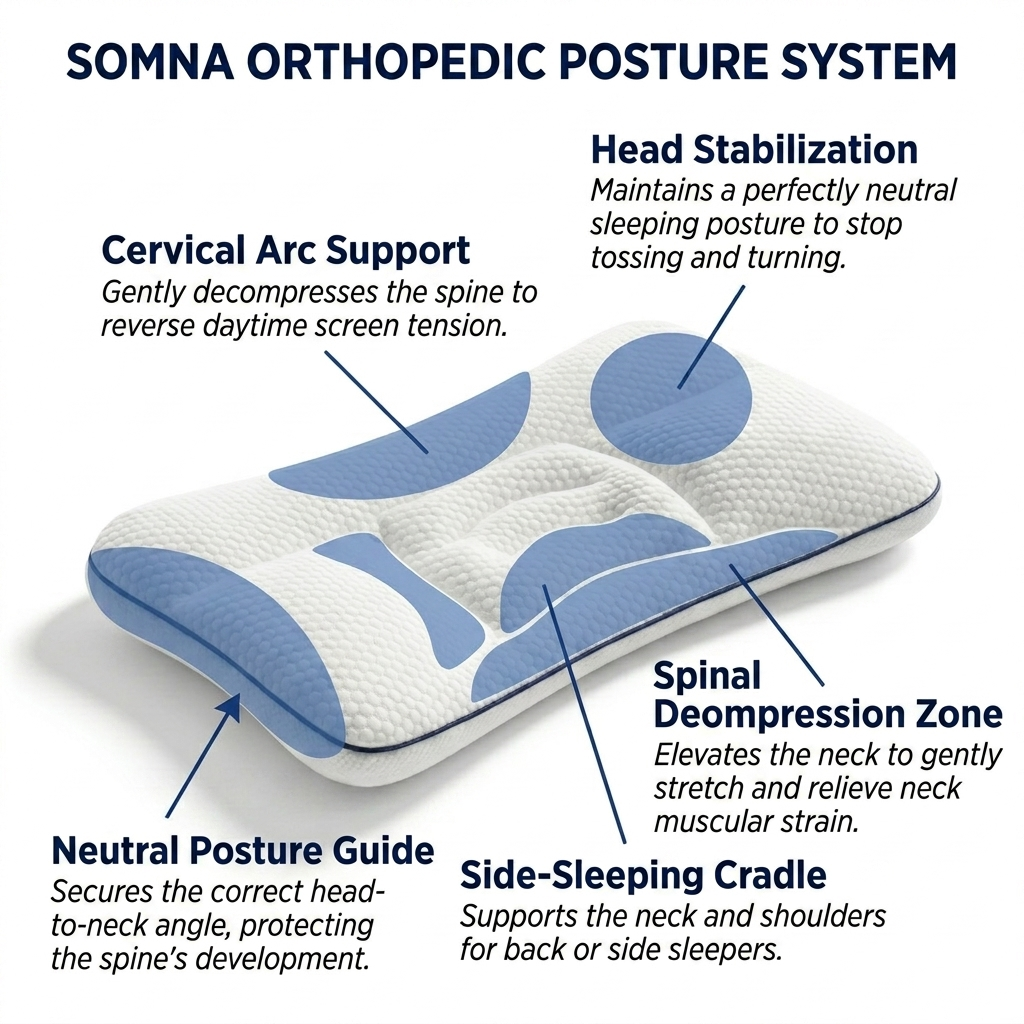 Somna Kids™ — Orthopedic Spine-Alignment Pillow